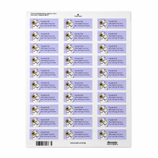 Sunny Manatee Off-Leash Art™ Custom Blue Etiket (Full Sheet)