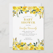 Sunny Meadow Floral Baby shower Kaart (Voorkant)