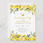 Sunny Meadow Floral Graduation Party Invitation (Devant)
