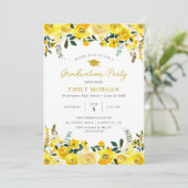 Sunny Meadow Floral Graduation Party Invitation (Debout devant)