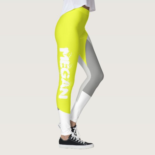 Sunny Megan Ajouter Votre Nom Leggings Art Abstrai (Droite)