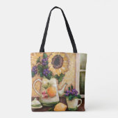 "Sunny Morning" Fine Art Floral Canvas tas (Achterkant)
