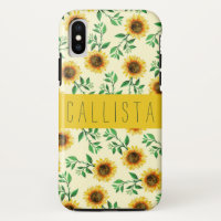 Sunny Neon Pastel Yellow Sunflower Pattern