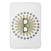 Sunny Nerd Glasses + je rug. en ideeën Badmat (Voorkant Verticaal)