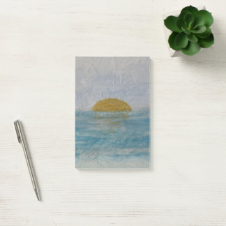 Sunny Ocean Waterverf Post merkt op Post-it® Notes