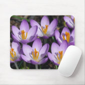 Sunny Paarse Crocuses Muismat (Met muis)