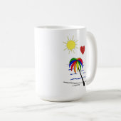 Sunny Palm Tree Coffee Mok (Voorkant rechts)