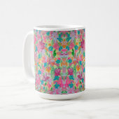 Sunny Pastel Floral Café Mug (Devant gauche)