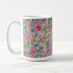 Sunny Pastel Floral Coffee Mok