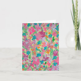 Sunny Pastel Floral Note Kaart