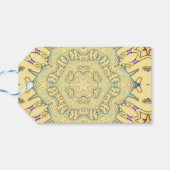 Sunny Pattern in Gentle Yellow Cadeaulabel (Achterkant Horizontaal)