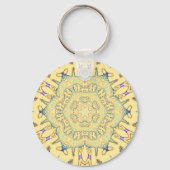 Sunny Pattern in Gentle Yellow Sleutelhanger (Voorkant)