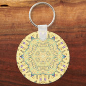 Sunny Pattern in Gentle Yellow Sleutelhanger (Voorkant)