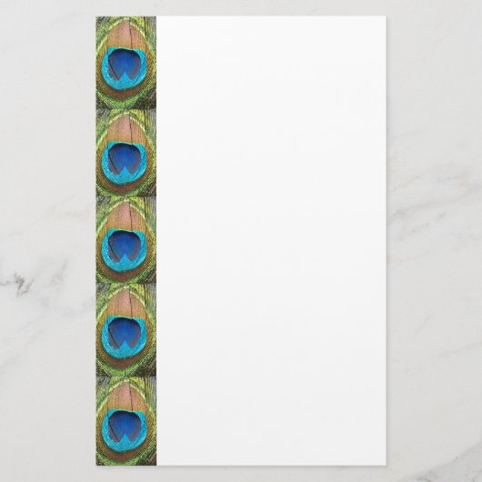 Sunny Peacock Feather Briefpapier (Voorkant)