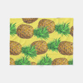 Sunny pineappels fleece deken (Voorkant (Horizontaal))