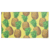 Sunny pineappels kussensloop (Voorkant-Links)