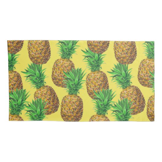 Sunny pineappels kussensloop (Achterkant-Rechts)