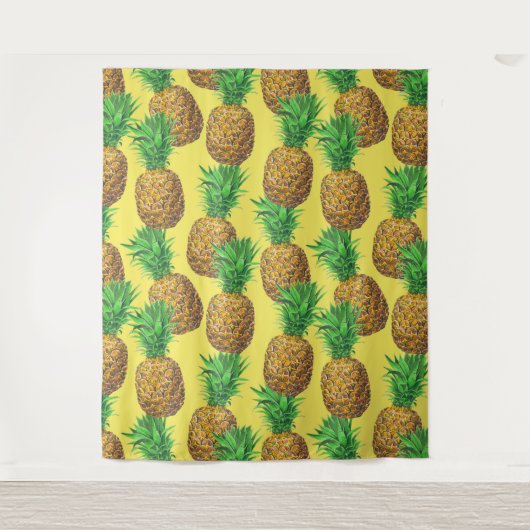 Sunny pineappels wandkleed (Voorkant)
