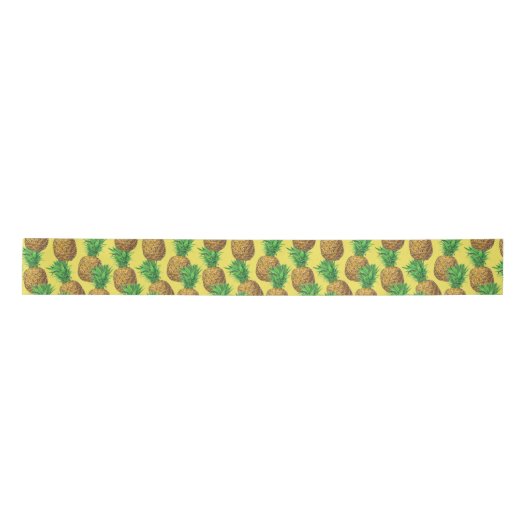 Sunny pineapples satin ribbon lint (Voorkant)