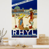 Sunny Rhyl North Wales 1935  Poster (Keuken)