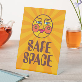 Sunny Safe Space Reclamebord Met Voetstuk