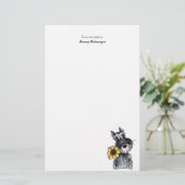 Sunny Schnauzer Classic Briefpapier (Staand voorkant)