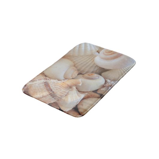 Sunny Seashells Bath Mat Summer Beach Exotic Shell (Gekanteld)