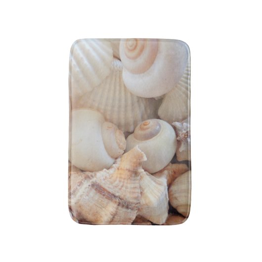Sunny Seashells Bath Mat Summer Beach Exotic Shell (Voorkant Verticaal)