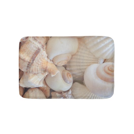 Sunny Seashells Bath Mat Summer Beach Exotic Shell (Voorkant)