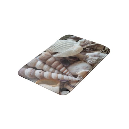 Sunny Seashells Bath Mat Summer Beach Exotic Shell (Gekanteld)