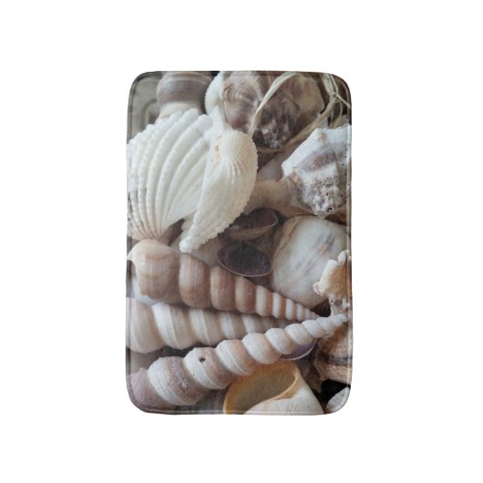 Sunny Seashells Bath Mat Summer Beach Exotic Shell (Voorkant Verticaal)