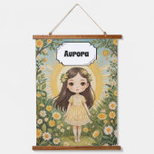 Sunny Serenade gepersonaliseerd Hangend Wandkleed (Voorkant)