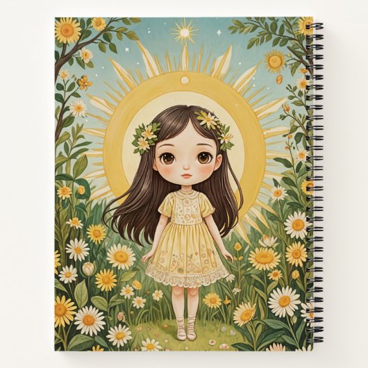 Sunny Serenade gepersonaliseerd Notitieboek (Achterkant)