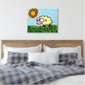 Sunny Sheep Canvas Afdruk (Insitu (Slaapkamer))