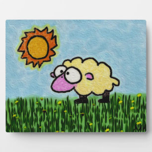 Sunny Sheep Fotoplaat