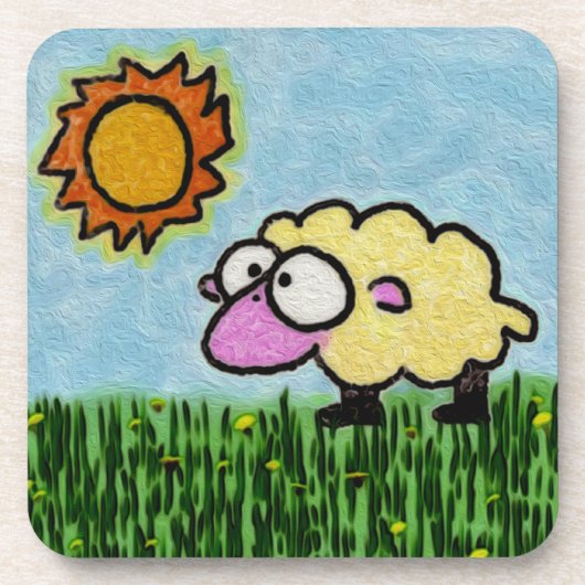 Sunny Sheep Onderzetter (Voorkant)