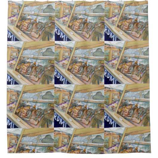 Sunny Side of Insanity Douchegordijn (Voorkant)