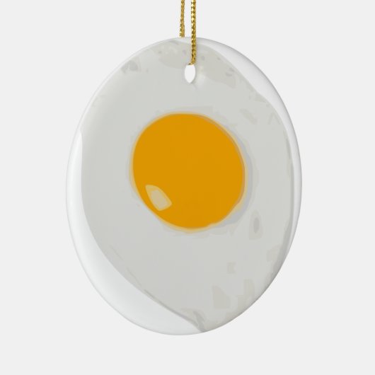 Sunny Side Up Fried Egg Keramisch Ornament (Rechts)
