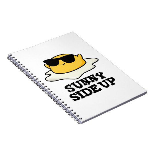 Sunny Side Up Funny Fried Egg Pun Notitieboek (Rechterzijde)