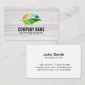 Sunny Skies | groen landschapsblad Visitekaartje (Voorkant / Achterkant)