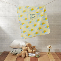 Sunny Smiles Patroon Geel Aangepaste Naam en Geboo