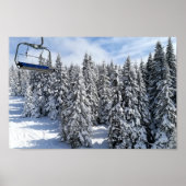 Sunny Snowy Mountain - Aangepaste foto Poster (Voorkant)