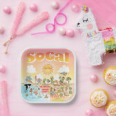 Sunny SoCal Papieren Bordje (Feest)