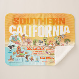 Sunny Southern California Sherpa Blanket Deken