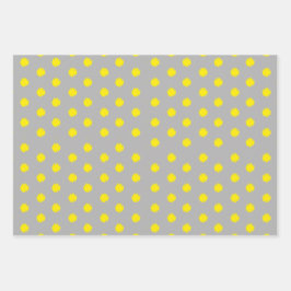 Sunny Splatter Polka Dot Pattern Inpakpapier Vel