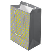 Sunny Splatter Polka Dot Pattern Medium Cadeauzakje (Voorkant Gekanteld)