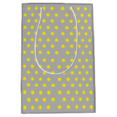 Sunny Splatter Polka Dot Pattern Medium Cadeauzakje (Voorkant)