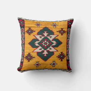 Sunny Splendor: Gele Kilim Kussens