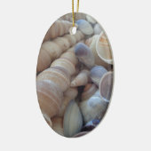 Sunny Summer Seashells. Romantisch, exotisch tropi Keramisch Ornament (Links)