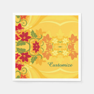 Sunny Summer Yellow Floral Napkins Servetten